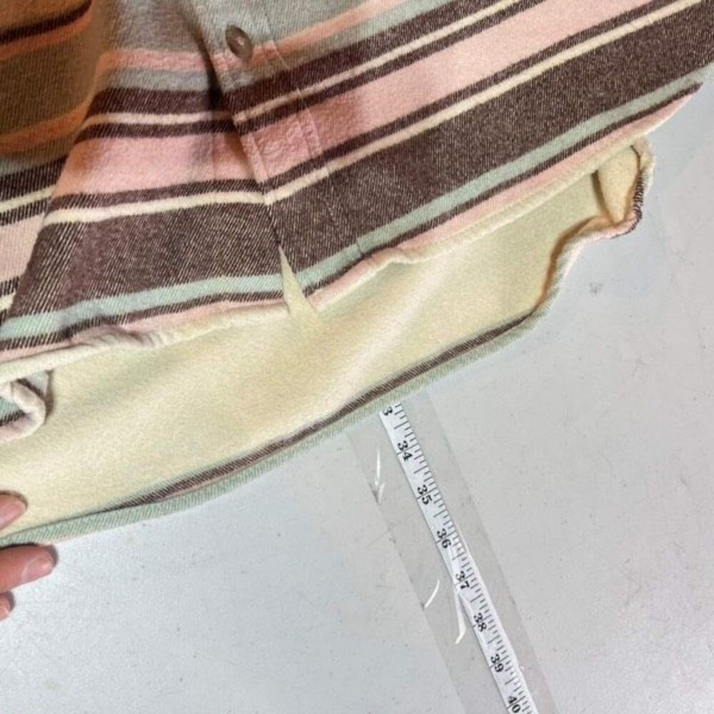 BDG Urban Outfitters Mens Striped Long Sleeve Button-Up Shirt Multi-Color Medium - Picture 9 of 9